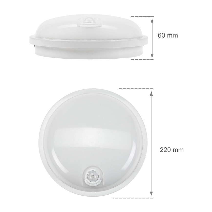 LED-Technikleuchte mit PIR-Sensor LED/20W/230V IP54