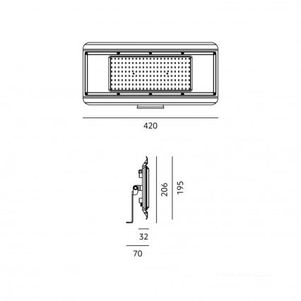 LED-Technische Leuchte 4-in-1 MULTILUXO LED/200W/230V 4000K IP65 42 cm