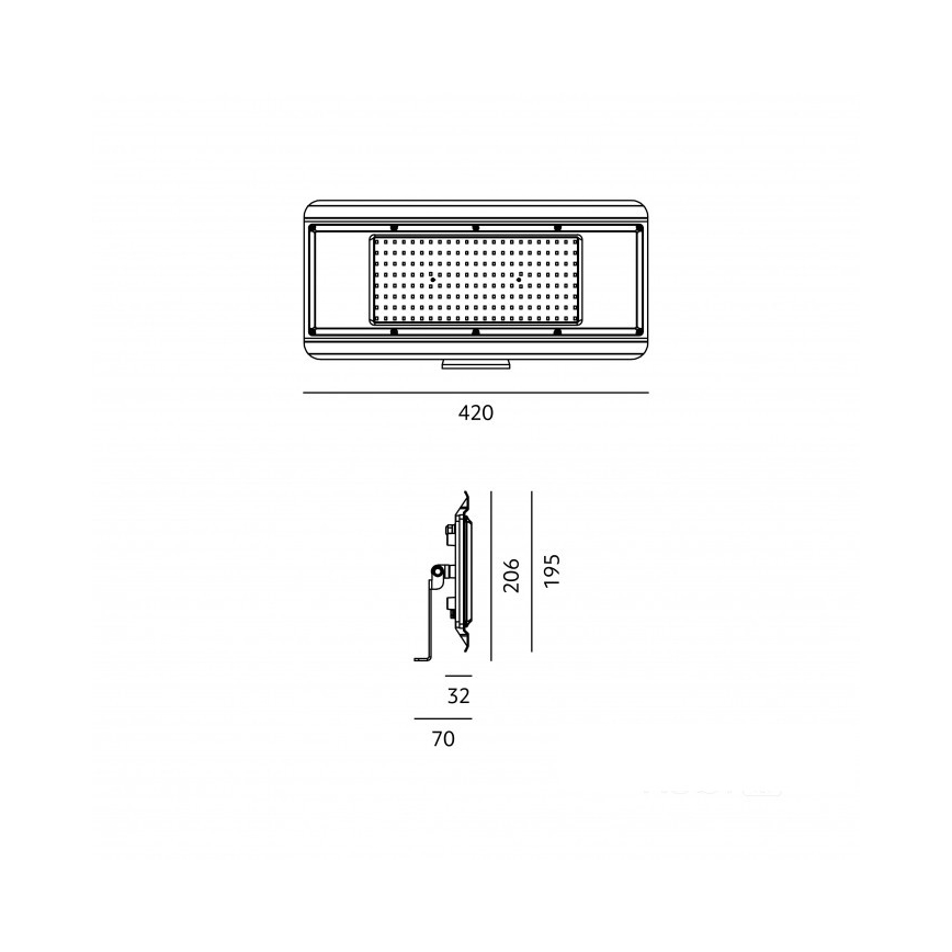 LED-Technische Leuchte 4-in-1 MULTILUXO LED/200W/230V 4000K IP65 42 cm