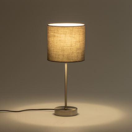 LED Tischlampe 1xE14/5W/230V grau/mattchrom