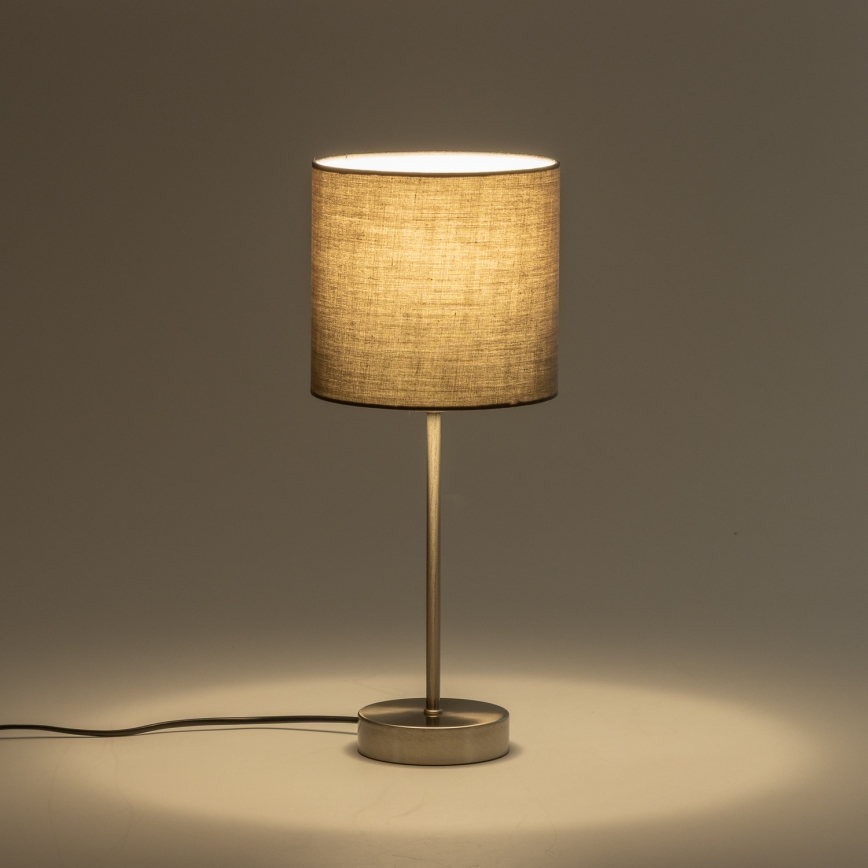 LED Tischlampe 1xE14/5W/230V grau/mattchrom