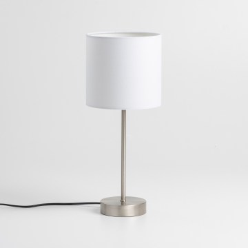 LED-Tischlampe 1xE14/5W/230V weiß/mattiertes Chrom