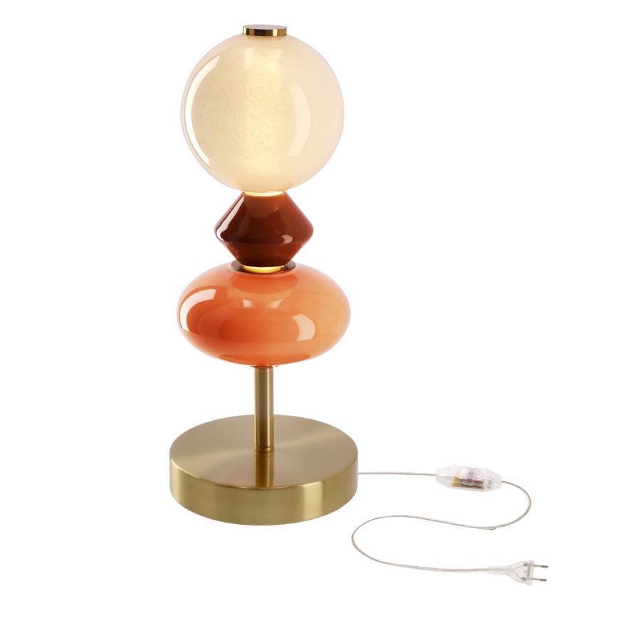 LED-Tischlampe FLORES LED/10W/230V gold/orange/braun