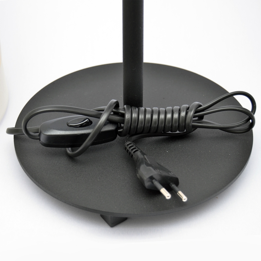 LED Tischlampe HELEN 1xE27/15W/230V Cremefarbe/schwarz/gold