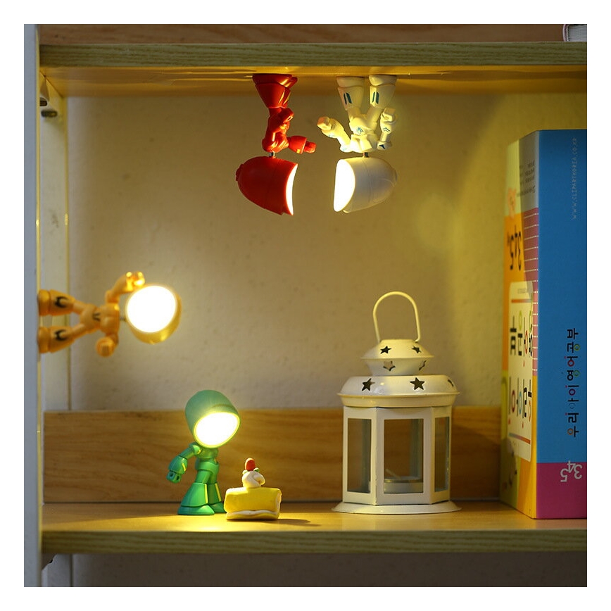 LED-Tischlampe LED/0,06W/3xLR41 robot rot