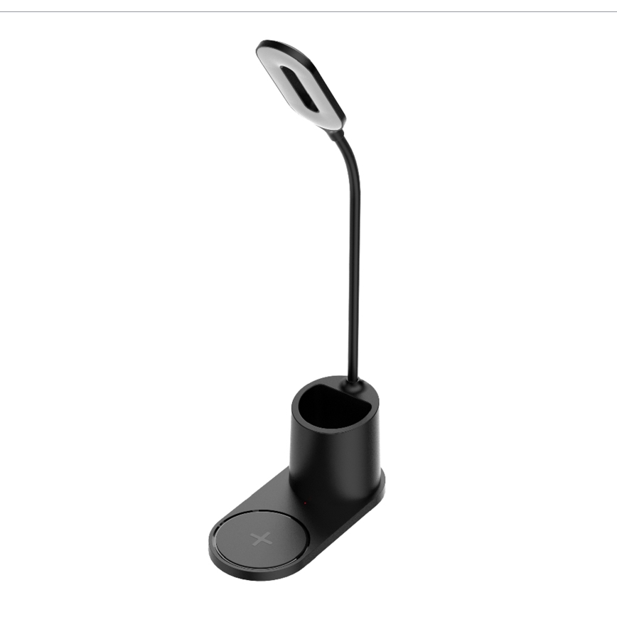 LED-Tischleuchte LED/3W/5V mit kabelloser Aufladung schwarz