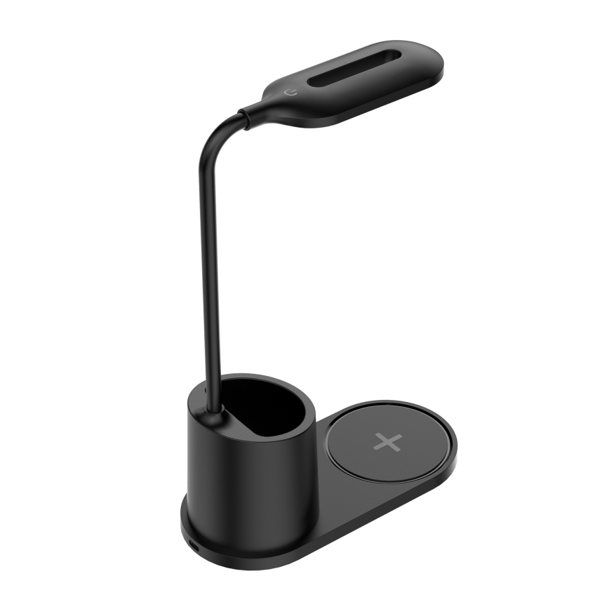 LED-Tischleuchte LED/3W/5V mit kabelloser Aufladung schwarz