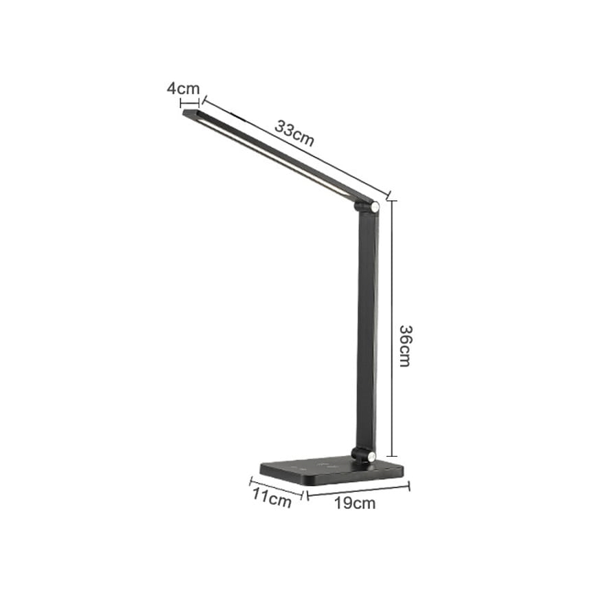 LED-Tischleuchte mit kabelloser Ladevorrichtung LED/10W/230V 3000/4000/4500/5000/6000K schwarz