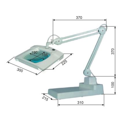 LED-Tischleuchte mit Lupe LED/12W/12/230V