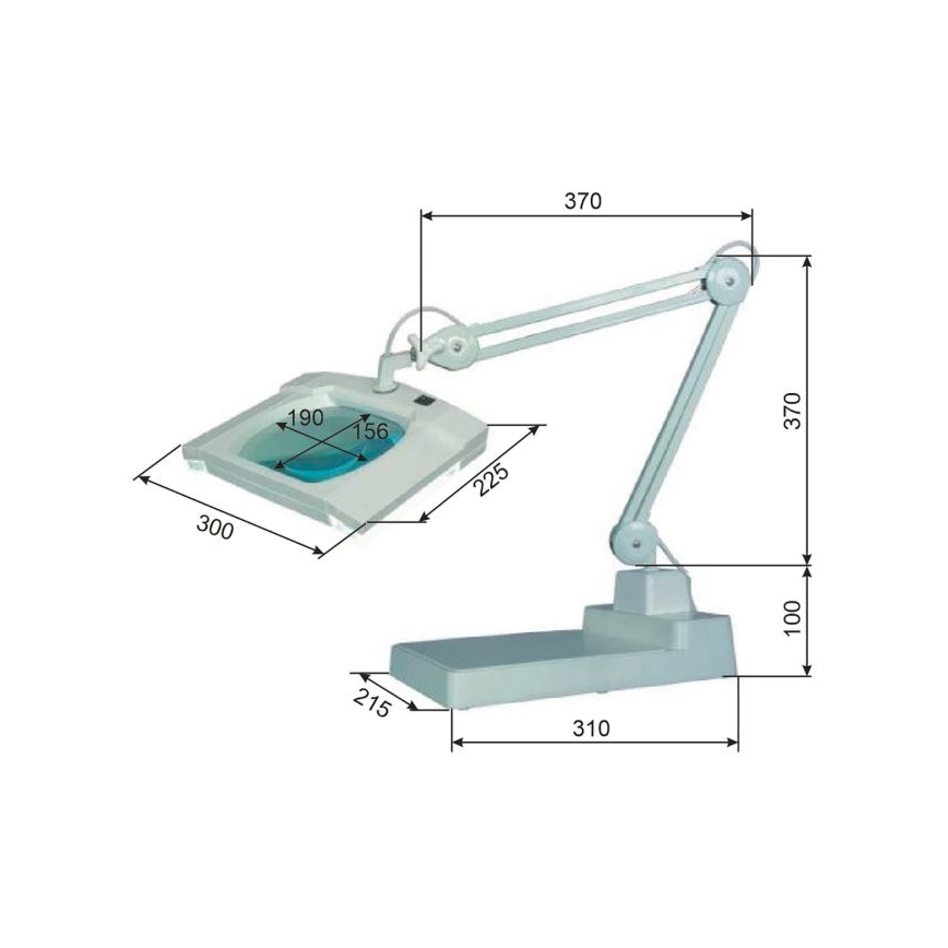 LED-Tischleuchte mit Lupe LED/12W/12/230V