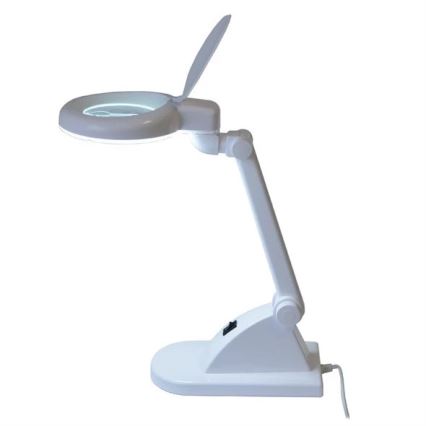 LED-Tischleuchte mit Lupe LED/6W/230V weiß