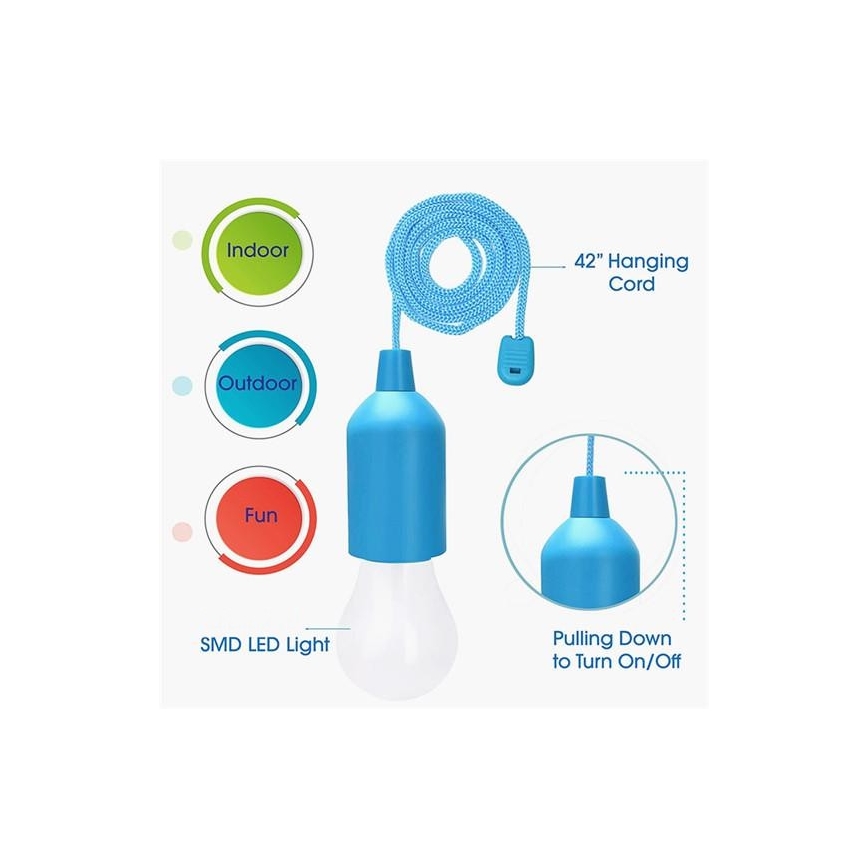LED Tragbare Leuchte LED/1W/3xAAA blau