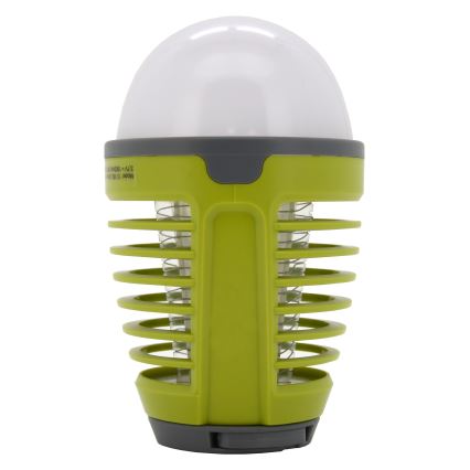 LED Tragbare wiederaufladbare Lampe mit Insektenfalle LED/2W/3,7V 1800 mAh IPX4 grün