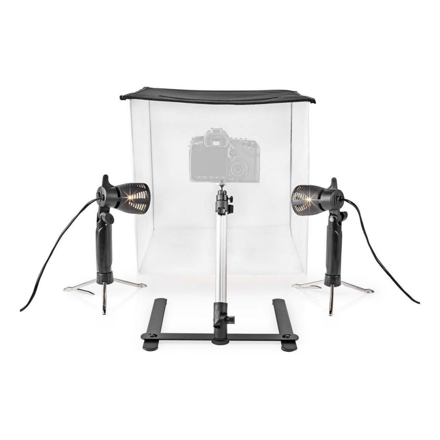 LED Tragbares Fotostudio 2xGU10/5W/230V