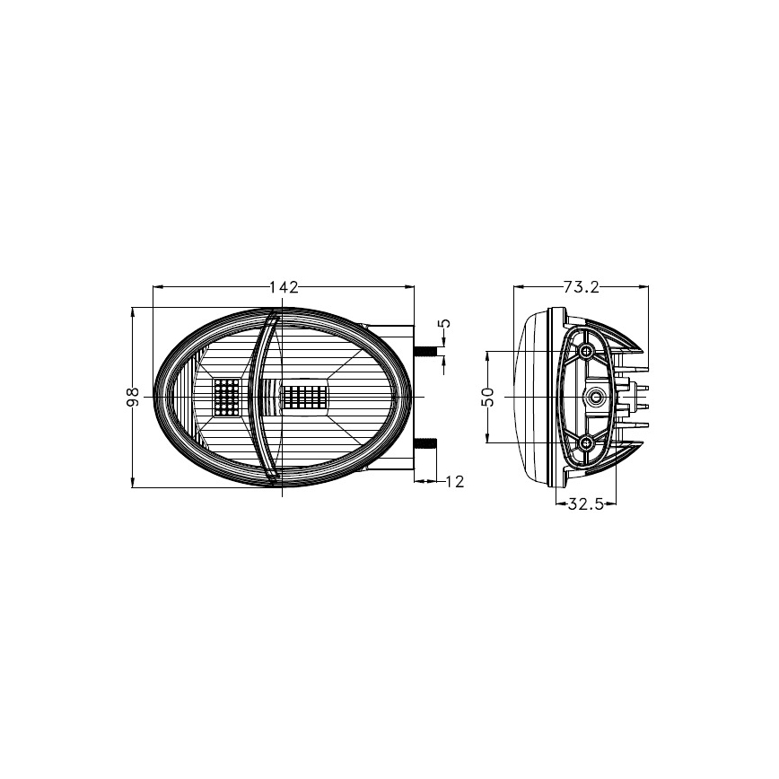 LED-Traktor-Frontleuchte LED/102W/10-30V IP69 5700K rechteckig