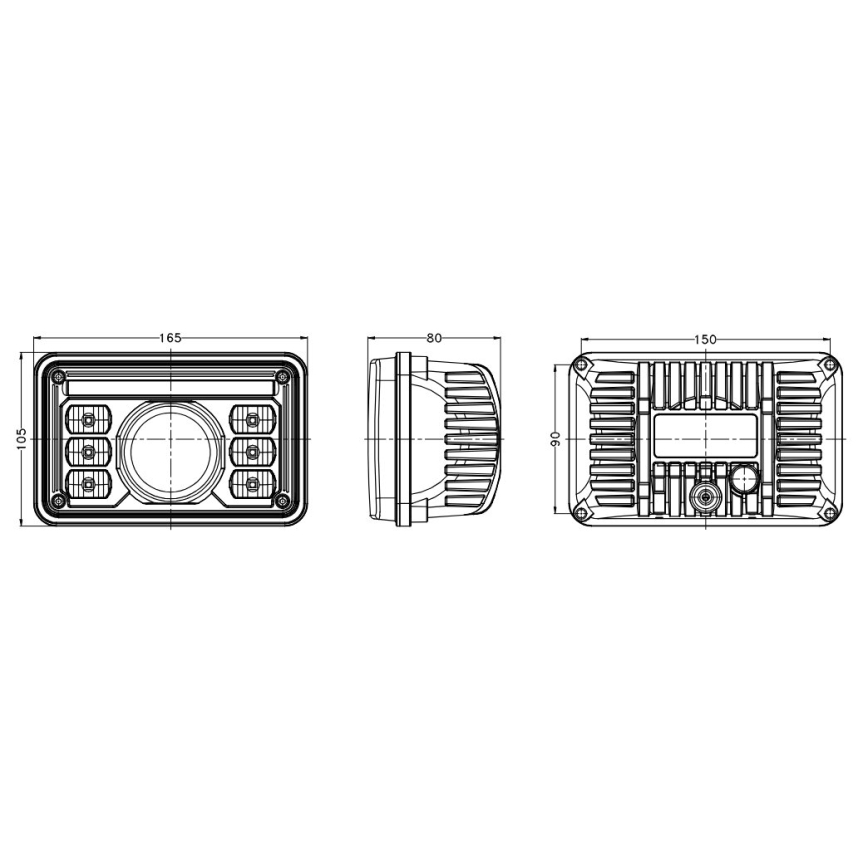 LED-Traktor-Frontleuchte LED/69W/10-30V IP69 5700K rechteckig