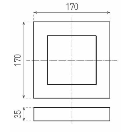 LED Treppenbeleuchtung FENIX LED/12W/230V 3800K 17 cm