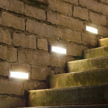 LED Treppenleuchte für Außen LED/3W/230V IP65 4000K weiß