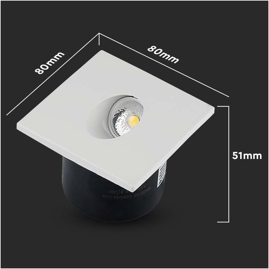 LED Treppenleuchte LED/3W/230V 3000K weiß