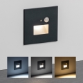 LED-Treppenleuchte mit Bewegungs- und Dämmerungssensor LED/1,5W/230V 3000/4000/6000K Anthrazit