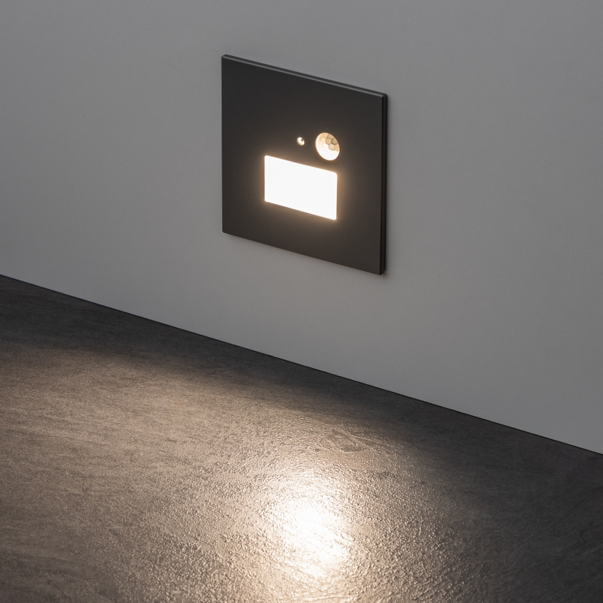 LED Treppenleuchte mit Bewegungs- und Dämmerungssensor LED/1,5W/230V 3000/4000/6000K silber