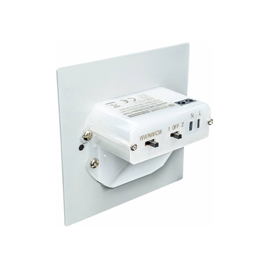 LED Treppenleuchte mit Bewegungs- und Dämmerungssensor LED/1,5W/230V 3000/4000/6000K silber