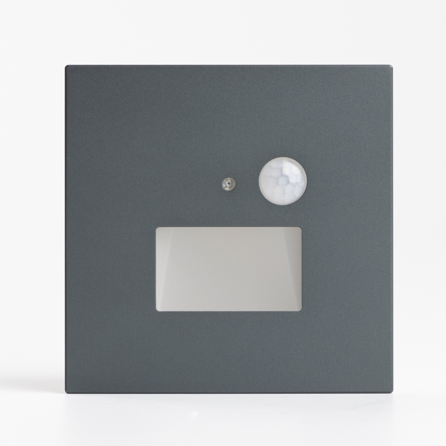 LED-Treppenleuchte mit Bewegungs- und Dämmerungssensor LED/1,5W/230V 3000/4000/6000K Anthrazit