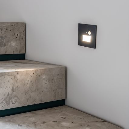 LED-Treppenleuchte mit Bewegungs- und Dämmerungssensor LED/1,5W/230V 3000/4000/6000K Anthrazit