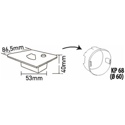 LED-Treppenleuchte mit Bewegungs- und Dämmerungssensor LED/1,5W/230V 3000/4000/6000K Anthrazit