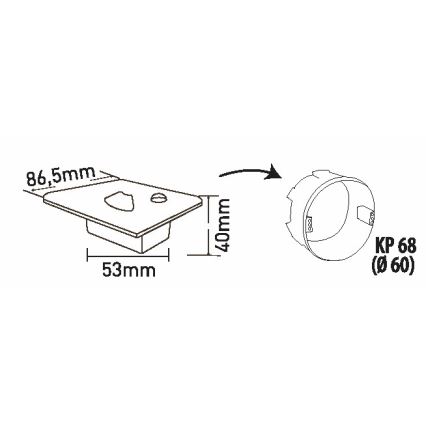 LED-Treppenlicht mit Bewegungssensor LED/1,5W/230V 3000K/4000K/6500K