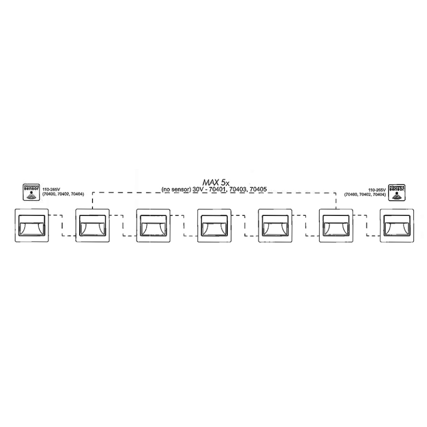 LED Treppenbeleuchtung STEP LIGHT NET LED/1,5W/30V gold