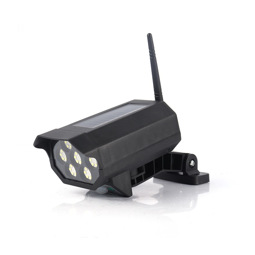 LED-Überwachungskamera-Attrappe mit Sensor und Solarpanel LED/5W/5,5V IP65 + Fernbedienung