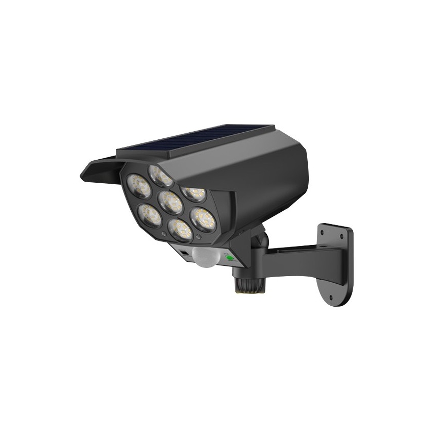 LED-Überwachungskamera-Attrappe mit Sensor und Solarpanel LED/5W/5,5V IP65 + Fernbedienung