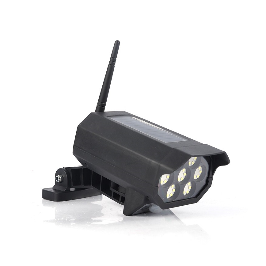 LED-Überwachungskamera-Attrappe mit Sensor und Solarpanel LED/5W/5,5V IP65 + Fernbedienung