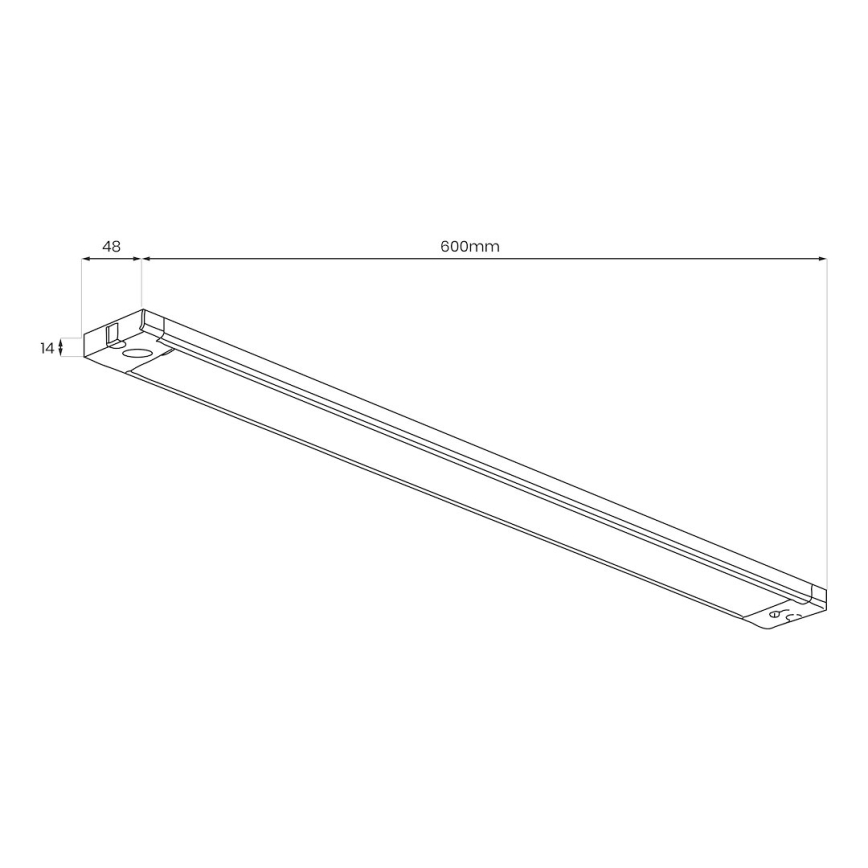 LED-Unterbauleuchte LED/18W/230V 2700/3000/4000/5000/5700K 60 cm schwarz