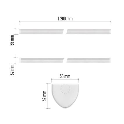 LED-Unterbauleuchte LED/40W/230V 4000K 120 cm