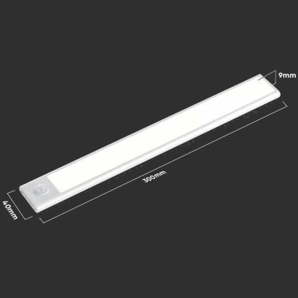 LED-Unterbauleuchte mit Sensor LED/1,5W/5V 1500 mAh 4000K