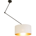 LED verstellbare Hängeleuchte an Stange GORTA 1xE27/60W/230V weiß/gold