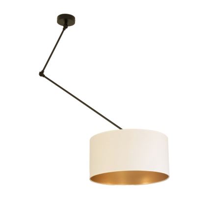 LED verstellbare Hängeleuchte an Stange GORTA 1xE27/60W/230V weiß/gold