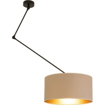 LED verstellbare Pendelleuchte an Stange GORTA 1xE27/60W/230V beige/gold