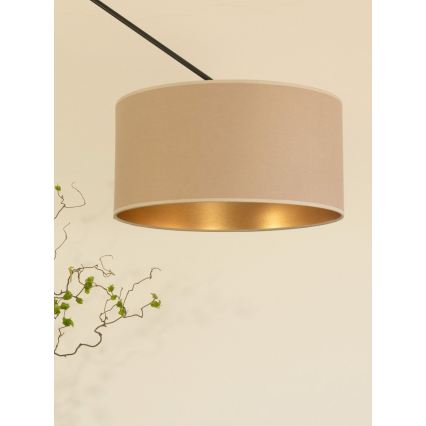 LED verstellbare Pendelleuchte an Stange GORTA 1xE27/60W/230V beige/gold