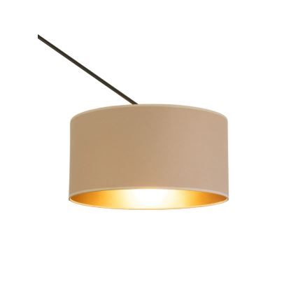 LED verstellbare Pendelleuchte an Stange GORTA 1xE27/60W/230V beige/gold