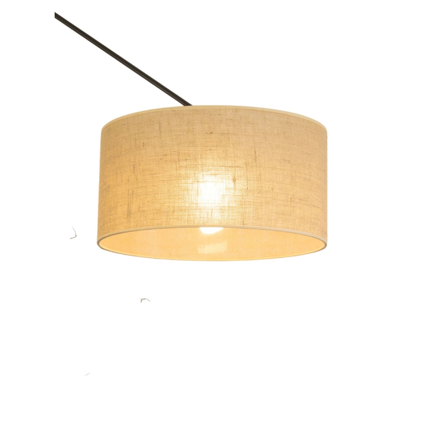LED verstellbare Pendelleuchte mit Stange GORTA 1xE27/60W/230V Jute