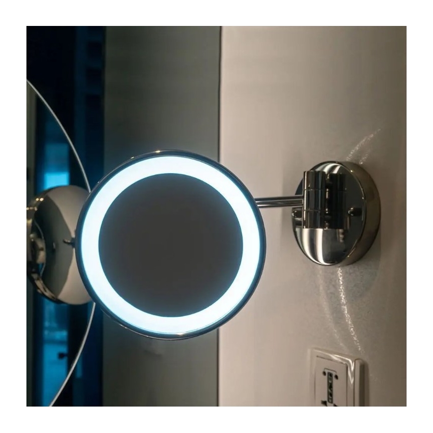 LED Wandkosmetikspiegel LED/3W/6V IP44