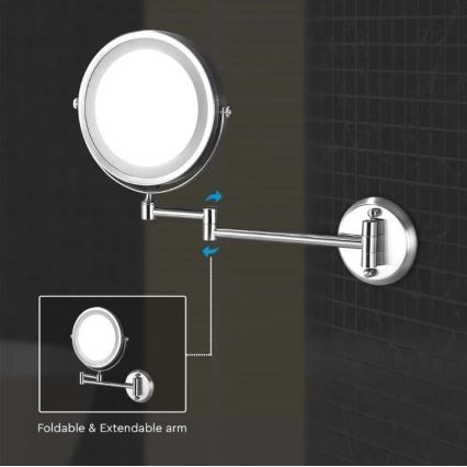 LED Wandkosmetikspiegel LED/3W/6V IP44