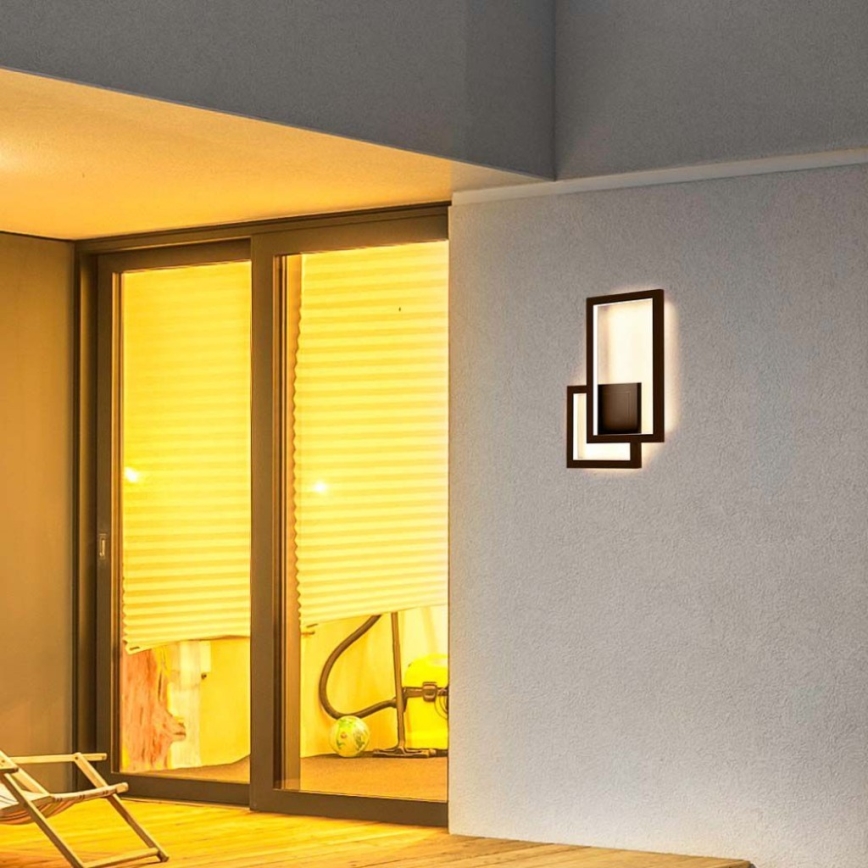 LED Wandleuchte LED/20W/230V 3000K Braun