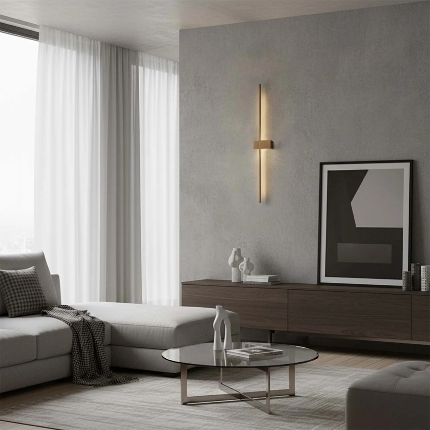 LED-Wandleuchte AISHA 12W/230V 4000K 80 cm goldfarben