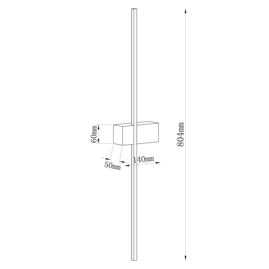 LED-Wandleuchte AISHA 12W/230V 4000K 80 cm goldfarben