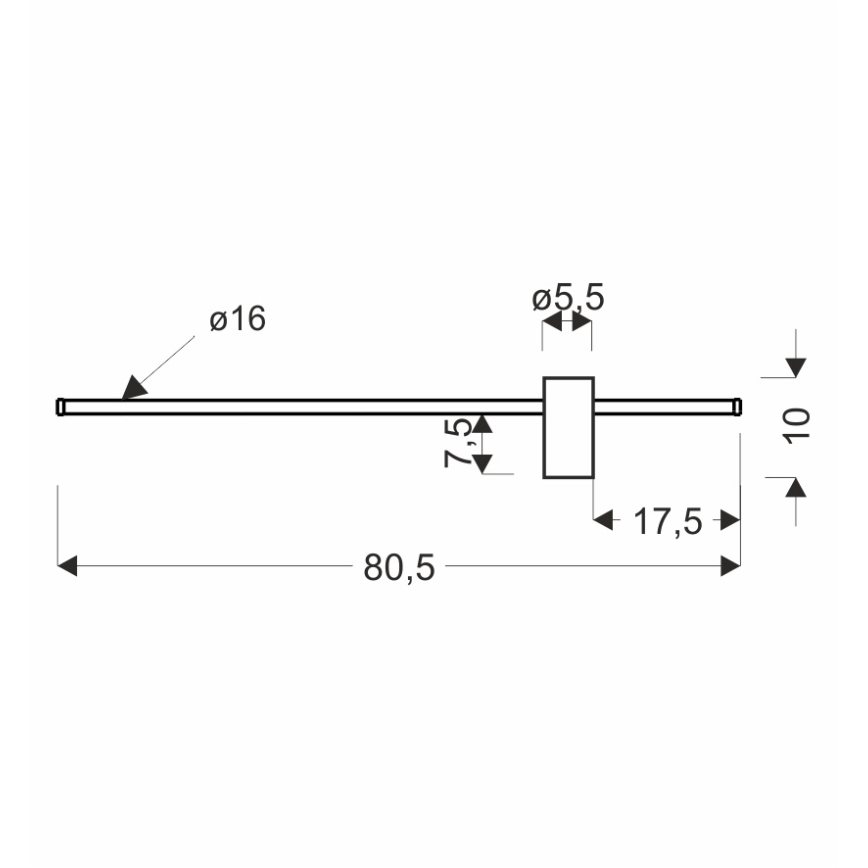 LED Wandleuchte ARIAN LED/13W/230V 4000K schwarz