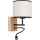 LED-Wandleuchte BOHO 1xE27/25W/230V + LED/1W/230V Eiche